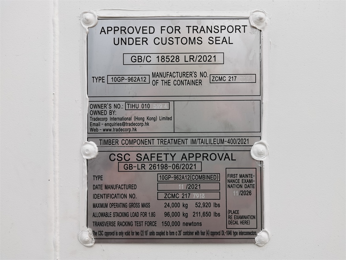 10' RAL 9010 Pure White EOD Loaded & Connected Container - Image 3