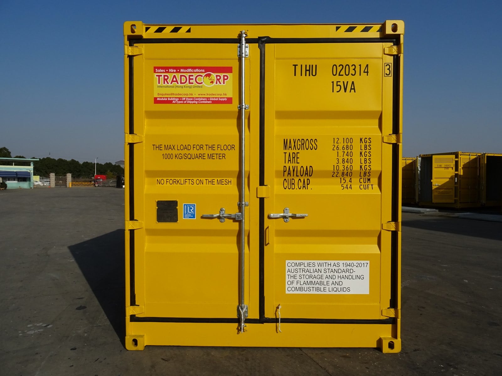 10ft High Cube Dangerous Goods Shipping Container For Sale - Image 2