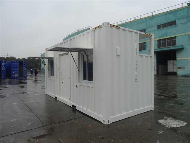 20' High Cube Office Container with Forklift Pockets For Sale - Image 4