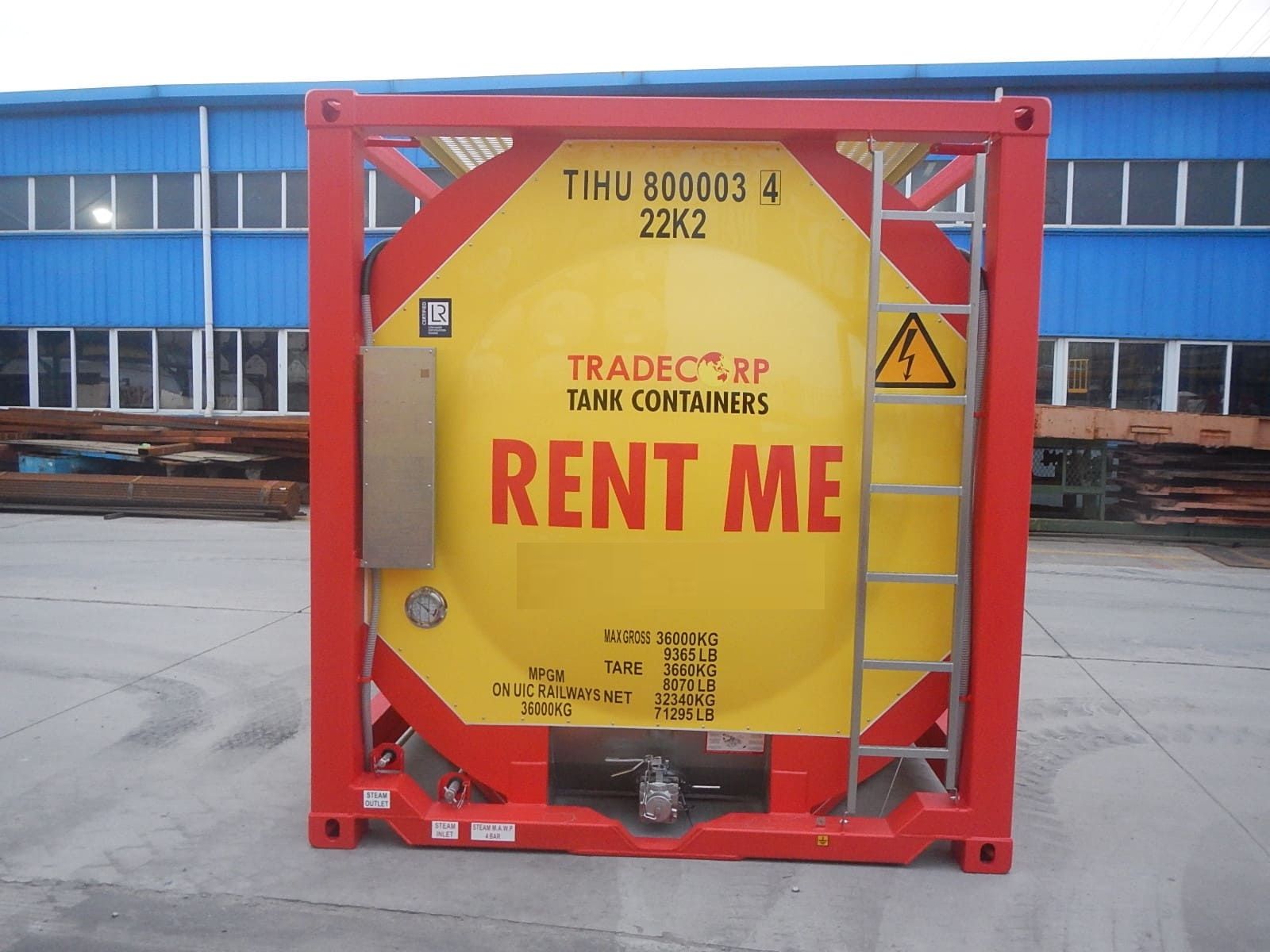 20ft Tank Containers 25KL For Sale - Image 3